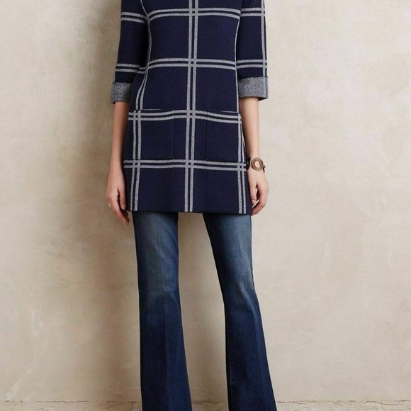 NWT Anthropologie Moth Paned Sweater Tunic Dress - Picture 2 of 5